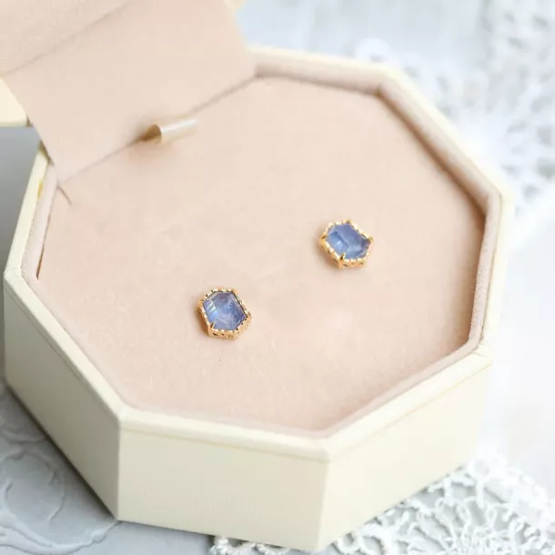 Vintage Lake Blue Moonstone Earrings