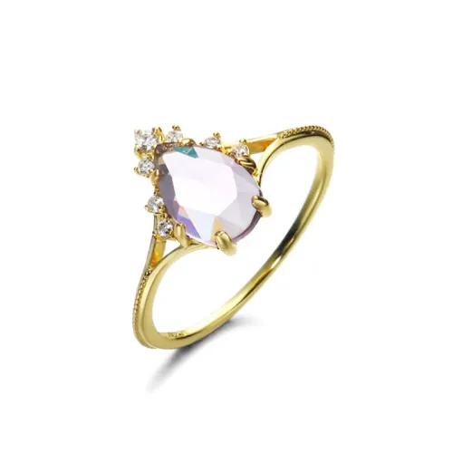 Amethyst Waterdrop Ring