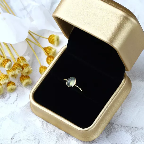 Ellipse Labradorite Ring
