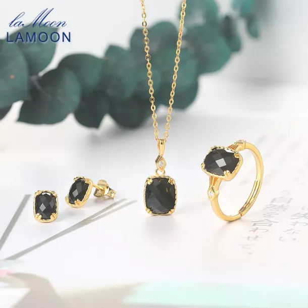 Black Agate Jewellery Set