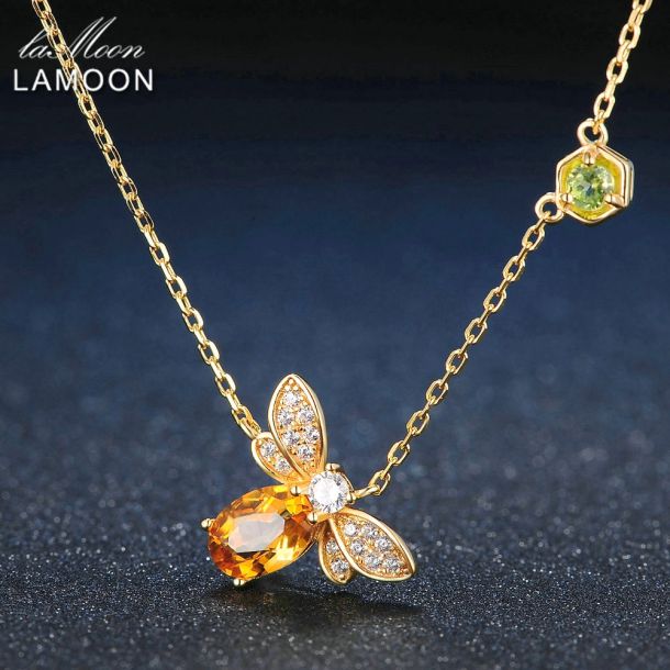 Citrine Bee Pendant