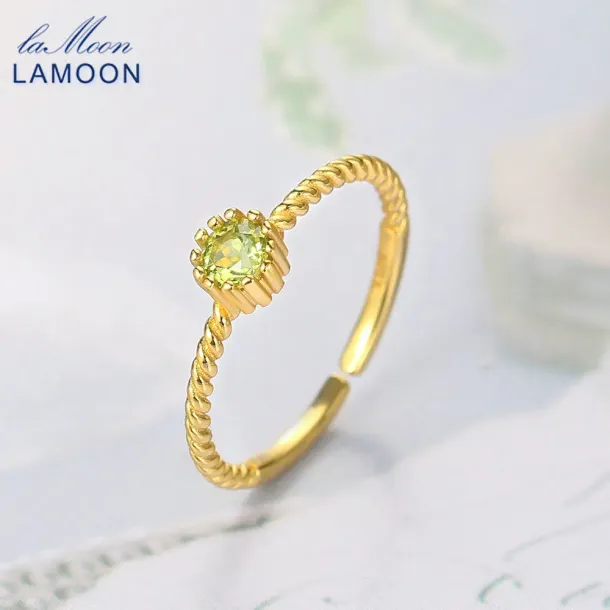 Peridot Twist Korean Ring