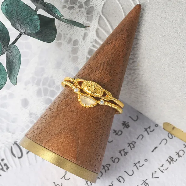 Vintage Moonstone Totem Ring