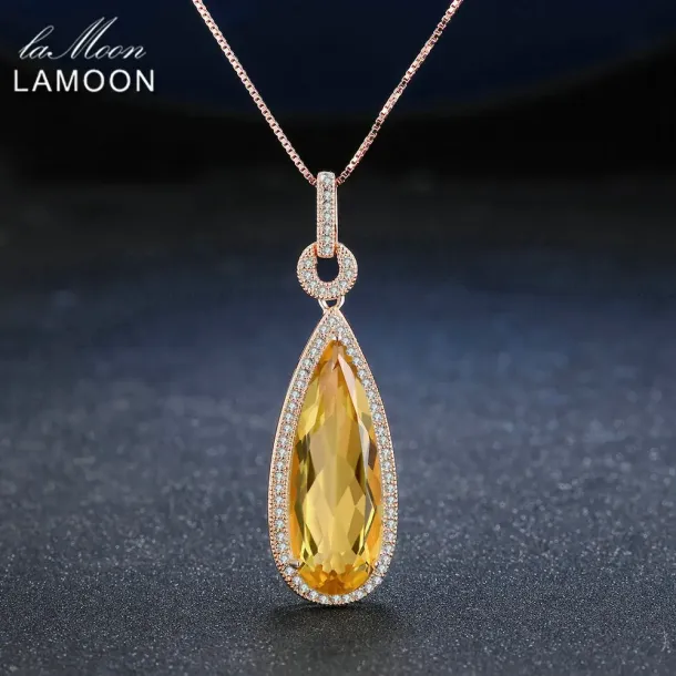 Citrine TearDrop Chain Pendant