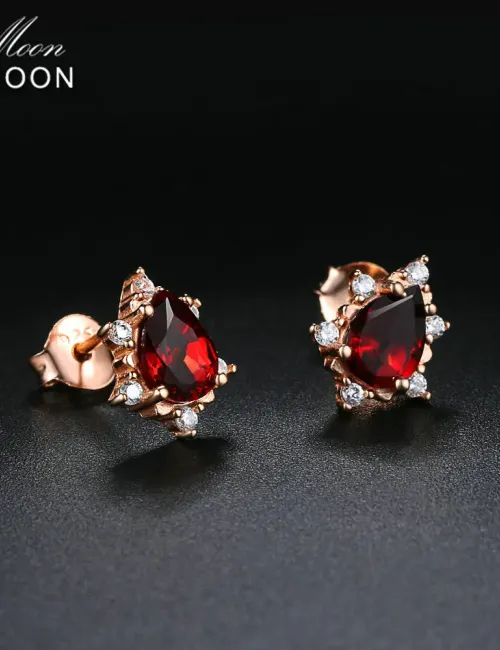 Red Garnet Earrings