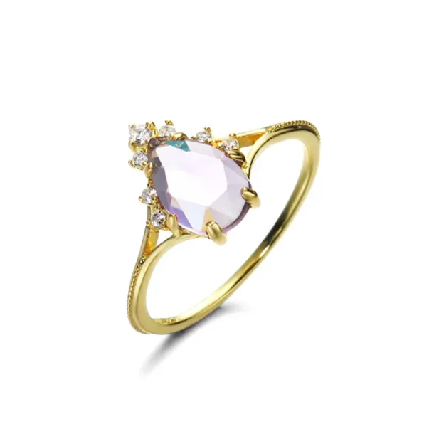 Amethyst Waterdrop Ring