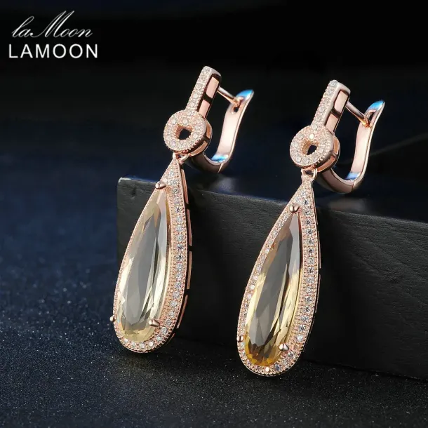 Citrine Teardrop Earrings