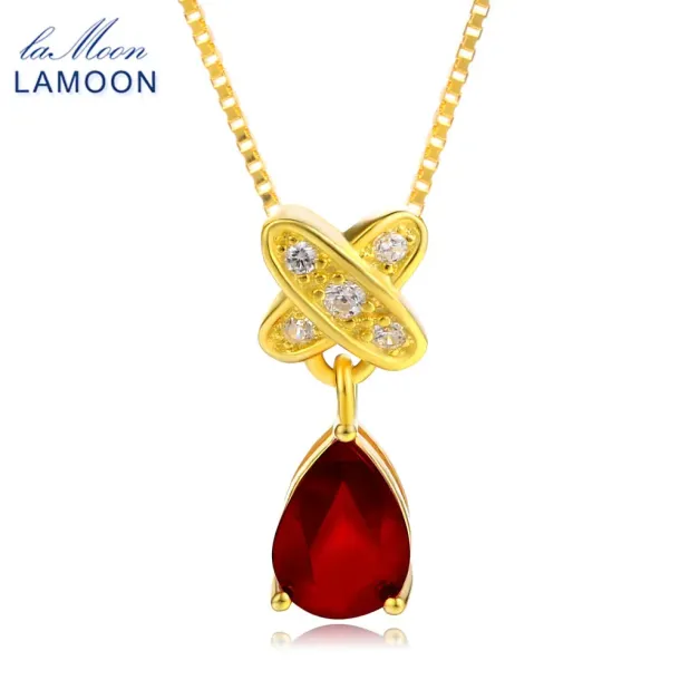 Ruby Water Drop Pendant