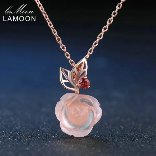 Quartz Rose Pendant