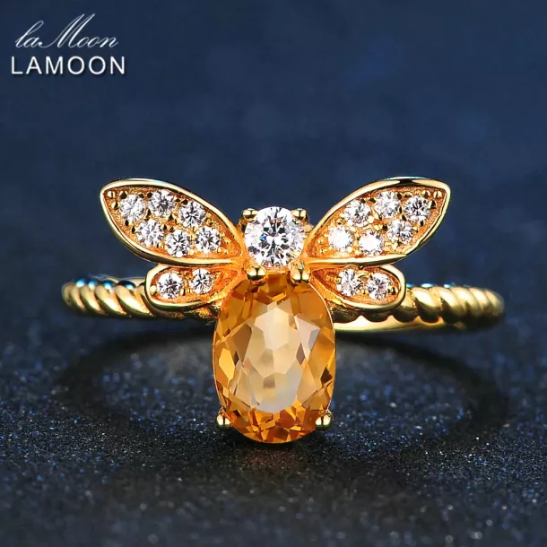 Citrine Bee Ring