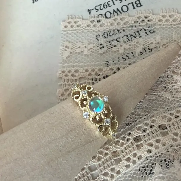 Moonstone Vintage Lace Ring