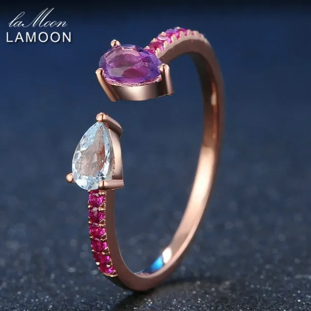 Topaz and Amethyst Ring