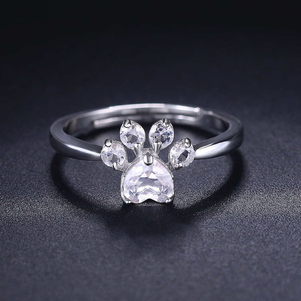 Hallmark Fine Jewelry Puppy Paw Diamond Ring in Sterling Silver Diamonds |  Jewelry by Hallmark Fine Jewelry