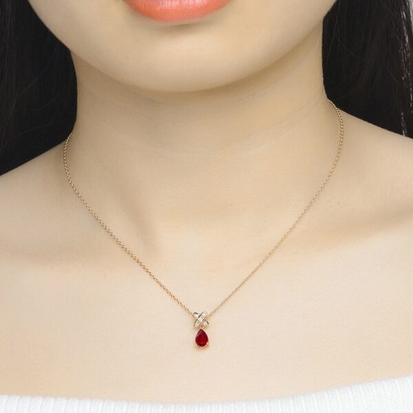 ruby drop pendant