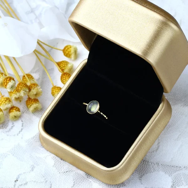 Ellipse Labradorite Ring