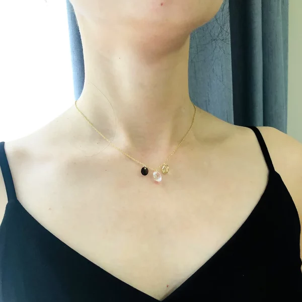Quartz, Topaz and Citrine Pendant