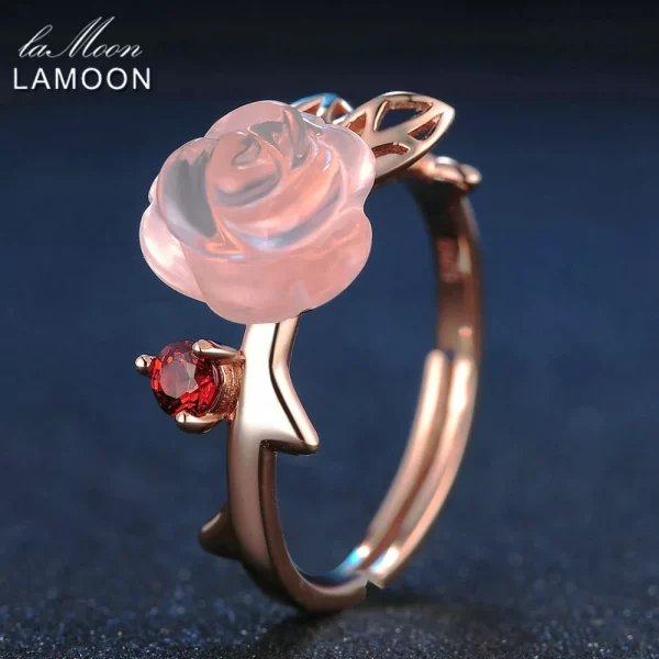 Quartz Crystal Rose Ring