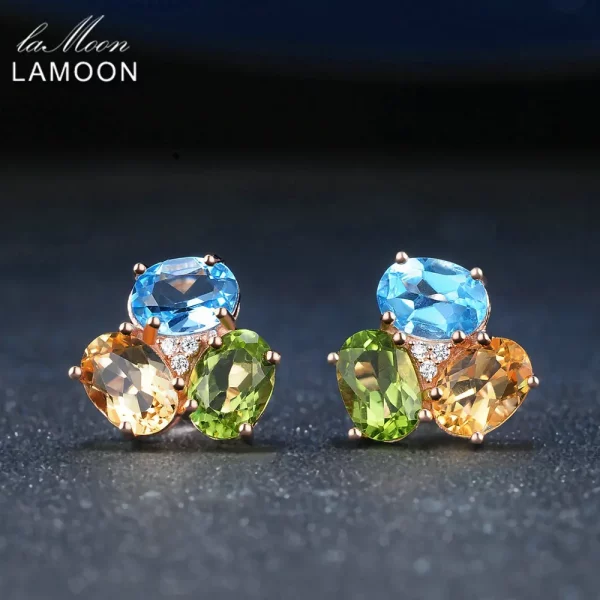 Multicoloured Gemstone Earrings
