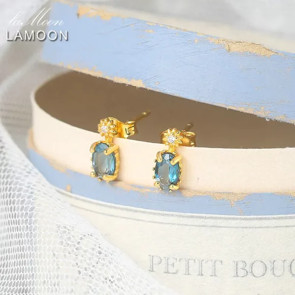 Blue Topaz Earrings