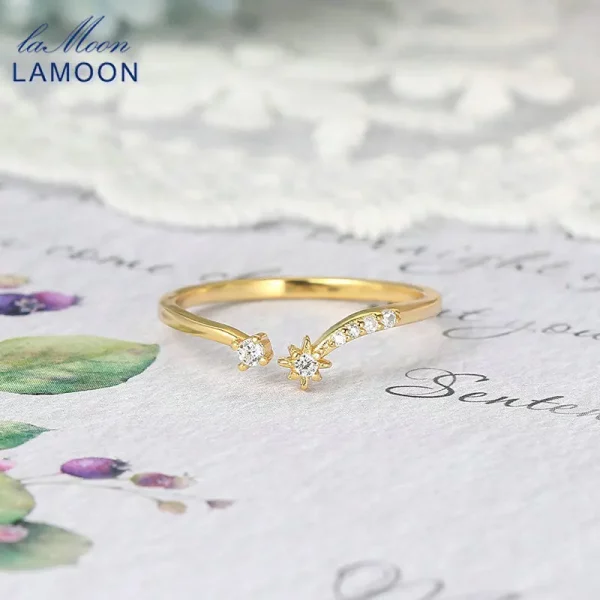 Zircon Star Adjustable Ring